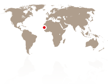 Karta över Gambia