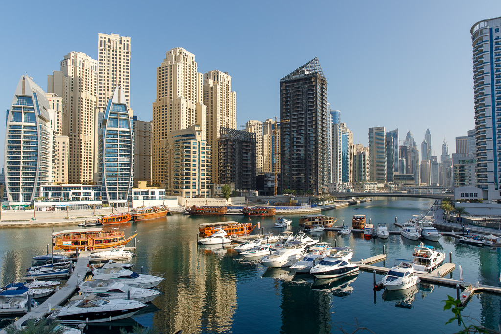 Utsikt över Dubai Marina