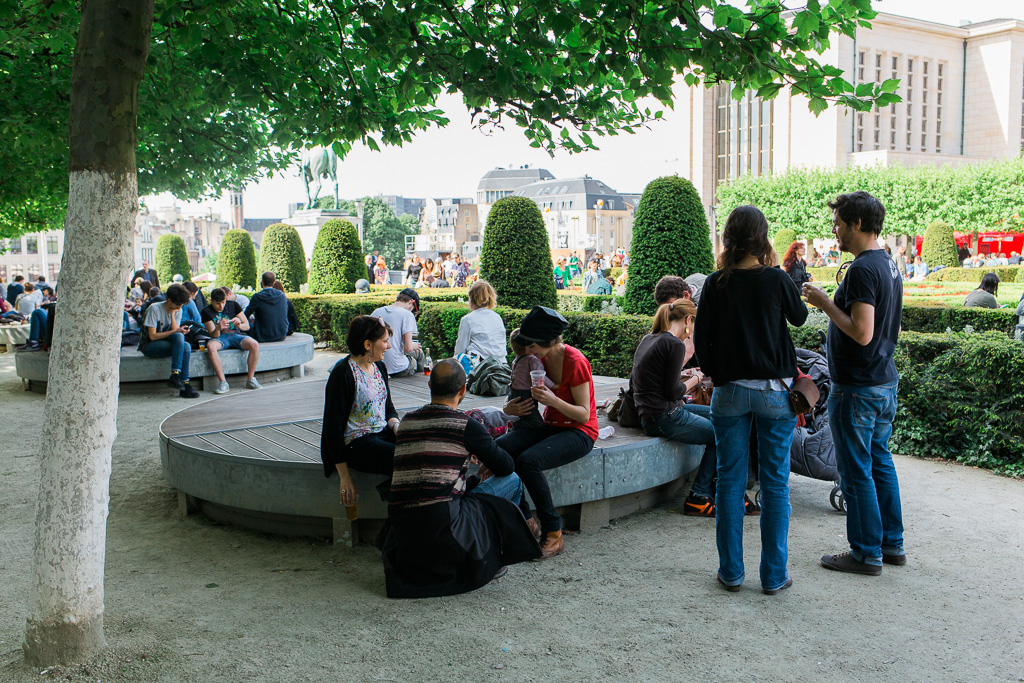 Parken Jardin du Mont des Arts i Bryssel