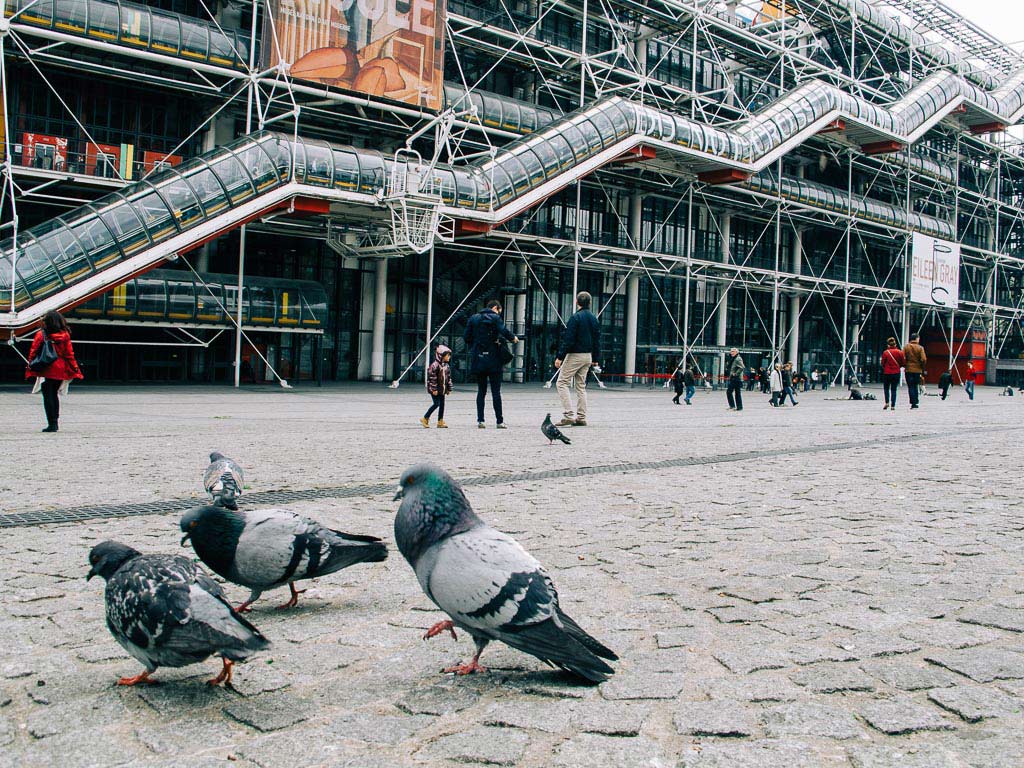 Centre Georges Pompidou ett modernt museum i Paris