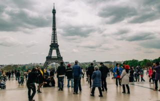 Utsikt över Eiffeltornet från Trocadero