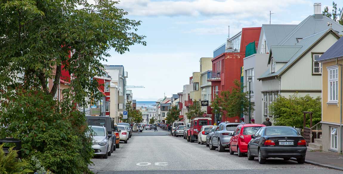 Gata i Reykjavik på Island